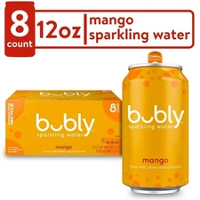bubly Mango Sparkling Water 12oz, 8 Pack – Refreshing, Fizzy Zero Calorie Drink