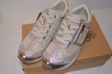 Joyfolie Girls size 3 youth Ari Sneaker in Champagne New in box Sequin Gold