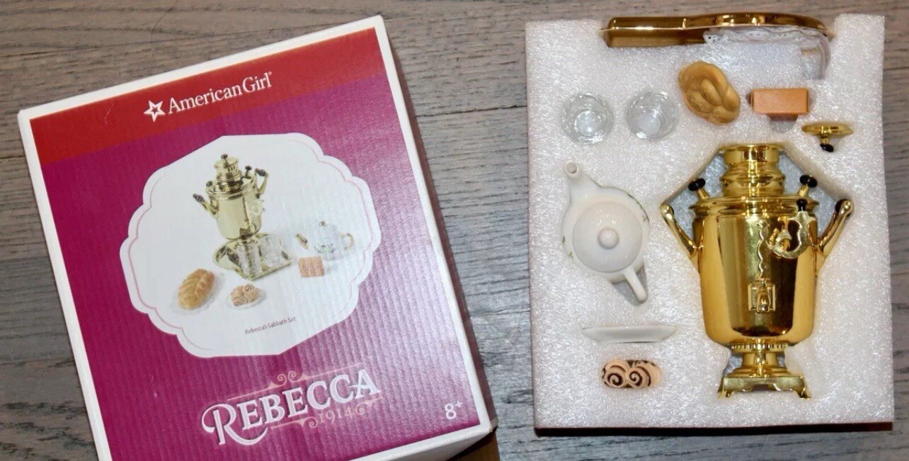 American Girl Doll Rebecca Rubin's Sabbath Samovar Set w/ Box eBay
