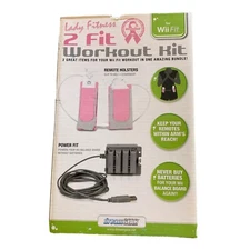 Lady Fitness 2 Fit Workout Kit For Wii Fit Remote Holsters Power Fit NEW