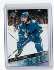 2020-21 UD Series 2 Young Guns Card # 452 Jalen Chatfield Vancouver Canucks (SP)