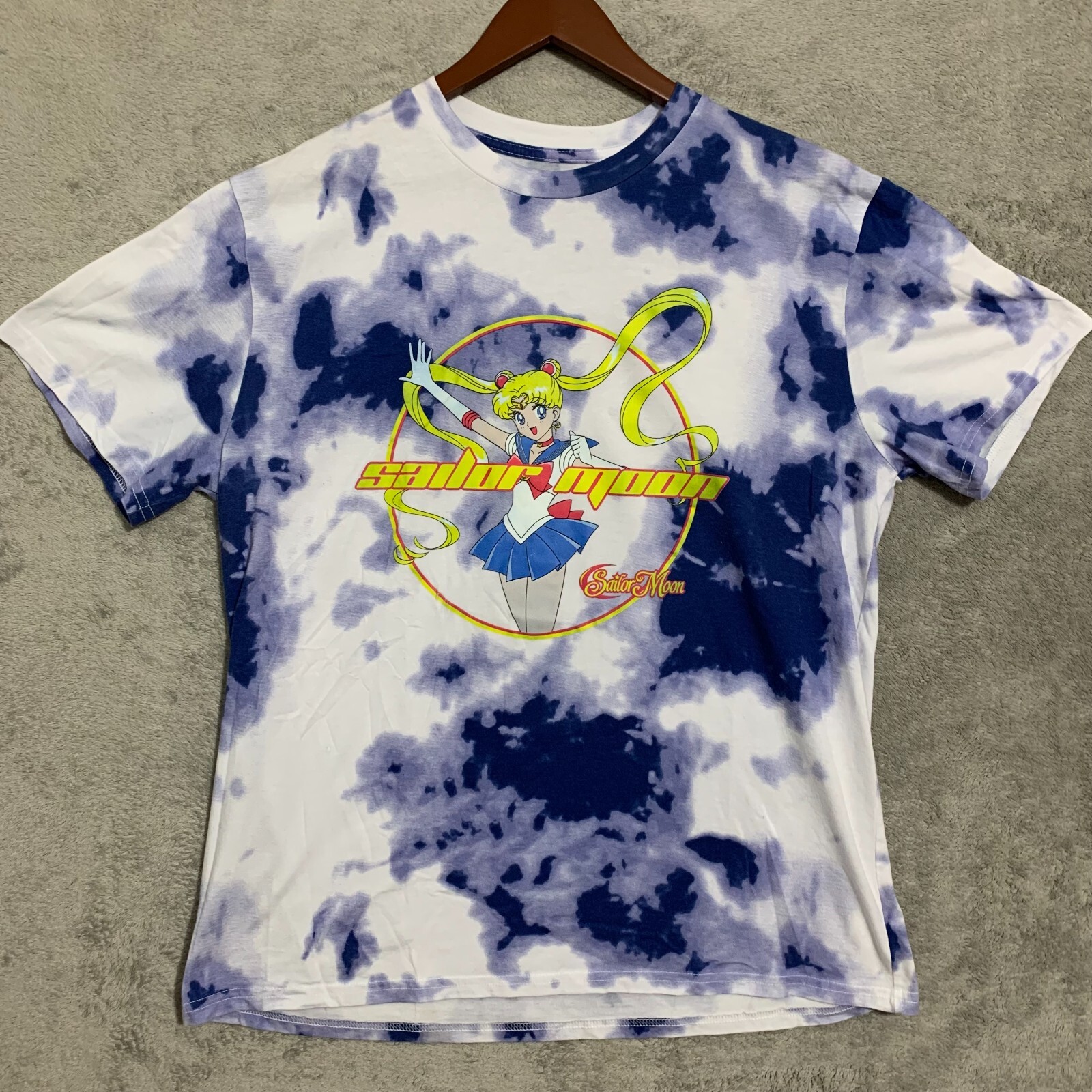 Sailor Moon Unisex XL Tie Dye Sailor Moon Short Sleeve T-Shirt Graphic