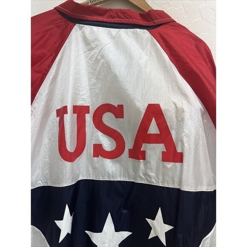 Summer Olympic Games Tracksuit Official USA Patriotic Committee Windbreaker VTG - Picture 12 of 16