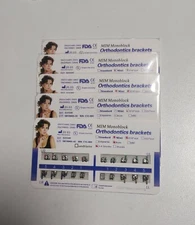 5 Sets Dental Metal Bracket MIM Monoblock Mini Roth 018 345 hooks Mesh Base