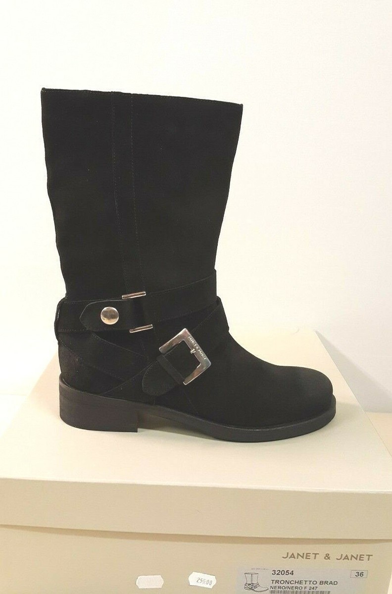 ё 054) Botas de lujo Janet Janet talla 36 37 40 cuero 255 € NUEVAS