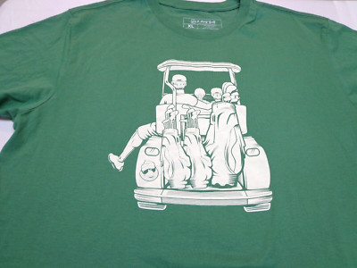 F. King Golf  Dad & Daughter & Son Green  Tee Tshirt - Size XL