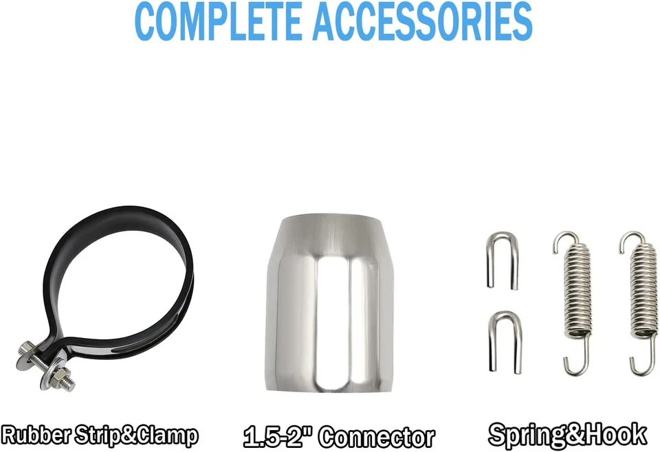 Tubo silenciador de escape antideslizante 38-51 mm para motocicleta Honda CB CBR CBF GL MSX VTX Foto 4 de 4