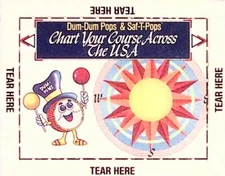 Dum Dum Pops Suckers & Saf T Pops Lollipop Advertising Chart Your Course  USA