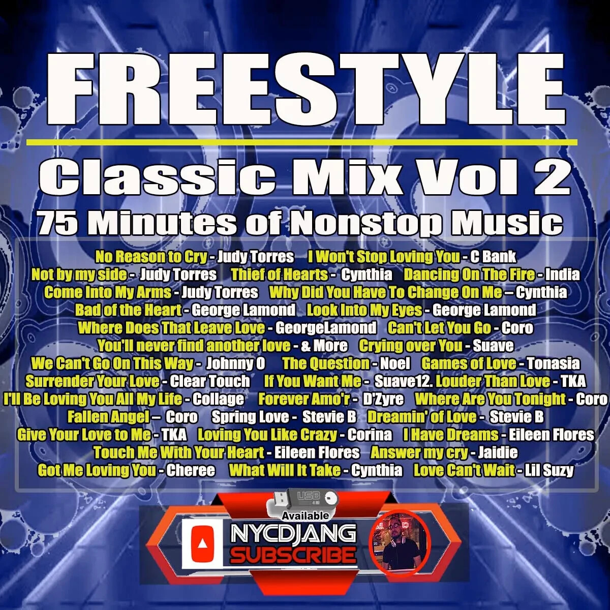 4 CD'S 90's Freestyle Classic Mix : Vol 1, 2, 3, & 4 Nonstop
