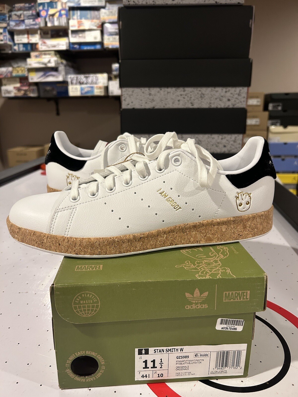 Size 11.5W/10.5M - adidas Stan Smith x Marvel I Am Groot (2021) | Brand New  | eBay