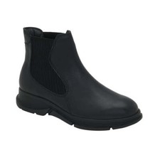 DR SCHOLL YORK ELASTIC STIVALETTO DONNA IN PELLE E TESSUTO ELASTICO NERO