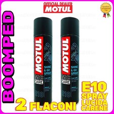 MOTUL E10 Shine & Go Spray 2x400ml LUCIDANTE PER CARENE MOTO E SCOOTER 02MO21