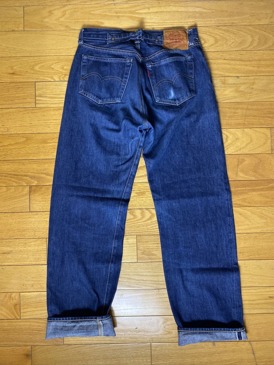 LVC Levis Vintage Clothing 501XX 1933 buckle back Selvedge Denim jeans  32x34 USA