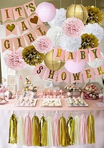 Premium Baby Shower Decorations For Girls Pink And Gold 39 Piece Set Premium Baby Shower Decorations For Girls Pink And Gold 39 Piece Set