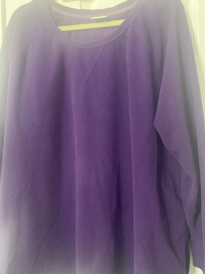 Top túnica polar manga larga Danskin Now púrpura 2X 18W 20W usado Foto 2 de 4