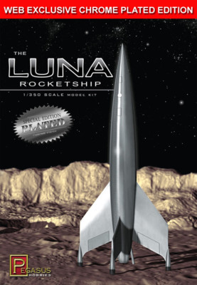 Destination Moon Luna Rocketship 1/350 Scale Model Kit CHROME PLATED 181PE07