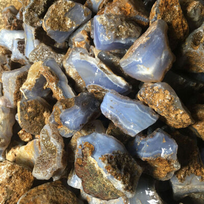 100g Raw Blue Lace Agate Stone - Rough Blue Lace Agate Healing Crystal Stone*