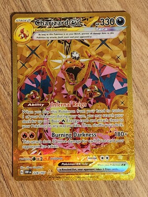 Charizard EX - 228/197 - Full Art Gold -NM/M Obsidian Flames
