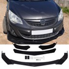 For Vauxhall Opel Corsa D MK3 Gloss Black Front Bumper Spoiler Lip Splitter Kit