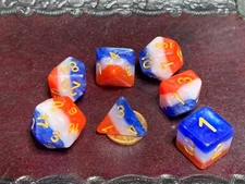Old Glory 7 Piece Dice Polyhedral Set Tabletop RPG Gaming Board Card Games