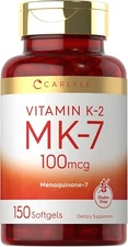 Vitamin K2 MK7 100 mcg | 150 Softgels | Non-GMO, Gluten Free Supplement