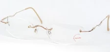 Vintage NiGuRa N 1070 C GOLD /LIGHT MAUVE EYEGLASSES GLASSES RIMLESS 51-19-135mm