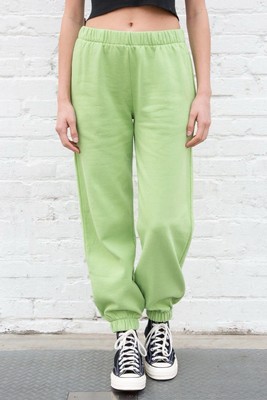 Brandy Melville Lime Green Rosa Jogger Sweatpants | eBay