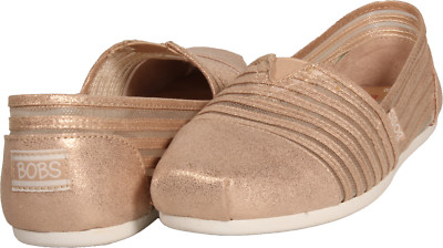 Skechers Bobs Plush - #Obsessed Womens Alpargata Flat Champagne US Size 10