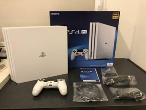 Sony Ps4 Pro Console Glacier White Hdd 1tb Playstation 4 Cuh 70 Ebay
