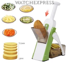 Mandolina AffettaVerdure Manuale Spessore Regolabile Affettatrice Taglia Verdure