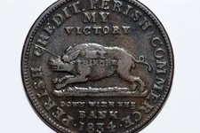 1834 Hard Times "My Substitute For The US Bank" Token Grades XF (TOK112)