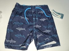 Nwt Old Navy boys 2t Blue Shark Swim Suit Trunks New