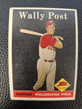 1958 Topps #387 Wally Post VG+ Philadelphia Phillies Baseball Vintage