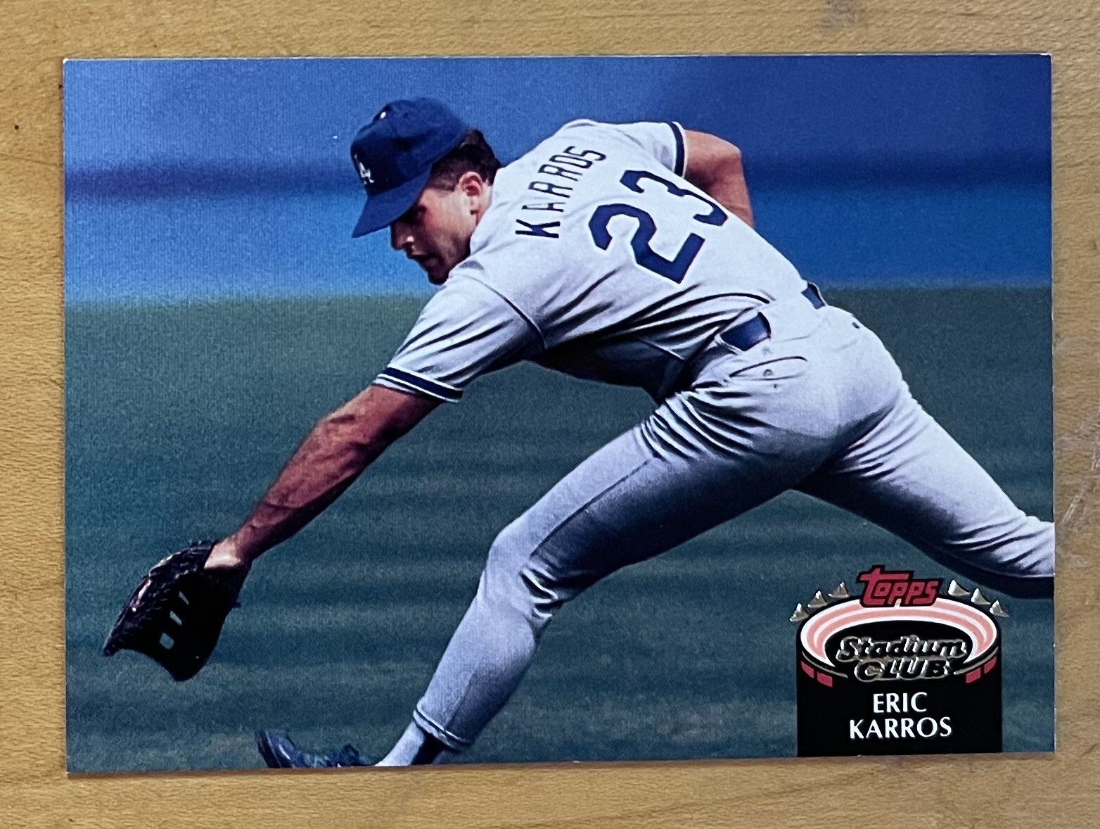 Eric Karros Rookie 1992 Stadium Club # 236 Los Angeles Dodgers NM+