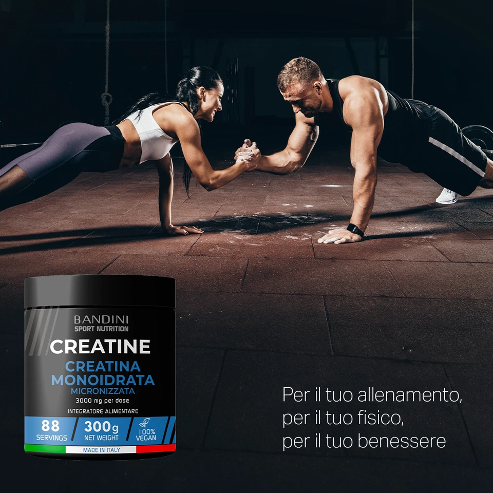 Bandini® Creatina Polvere 300g | Creatine Monoidrata Micronizzata, 100% Vegan - Immagine 2 di 4