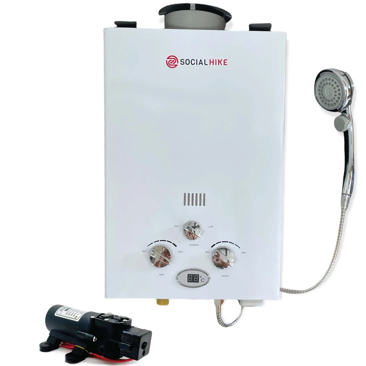 6L Portable Gas Water Heater Shower Outdoor Camping Hot Pump Tankless LPG  System | eBay