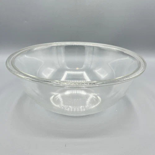Pyrex #325 2.5 Liter Clear Rimmed Medium Nesting 9.75" Mixing Bowl USA