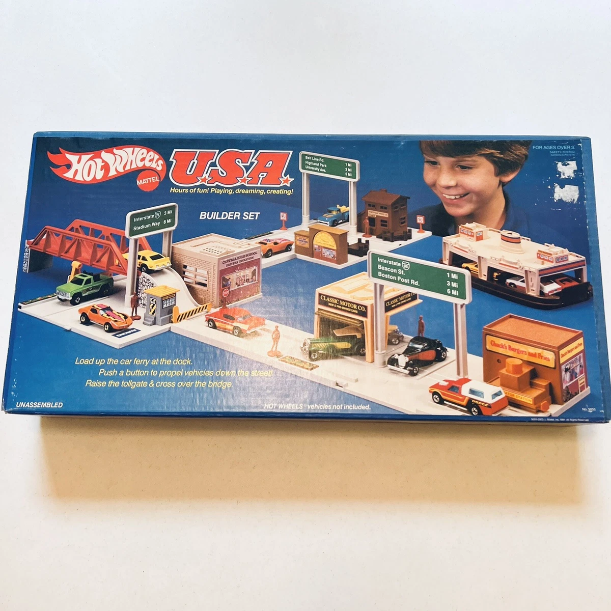 Vintage 1981 Hot Wheels USA Builder Set 5055 Mattel Playset Sealed RARE NEW