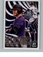 2020 Donruss Optic Trevor Story OI-14   Colorado Rockies Optic Illusions