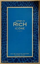JOHAN.B RICH ICONE EAU DE TOILETTE SPRAY FOR MEN 3.0 Oz / 90 ml BRAND NEW!!!