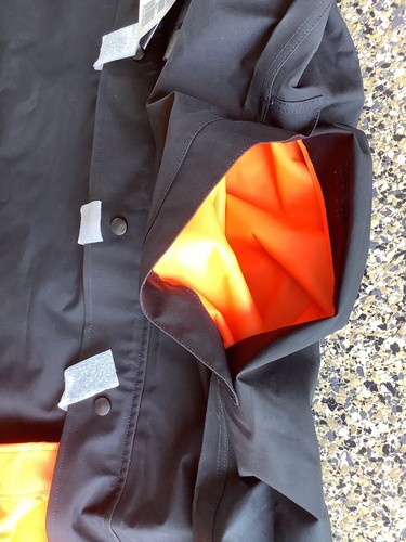 Blazer GoreTex Blk/Orange Reversible Rain Coat Sz. Med. NWT #9690 - Picture 6 of 11