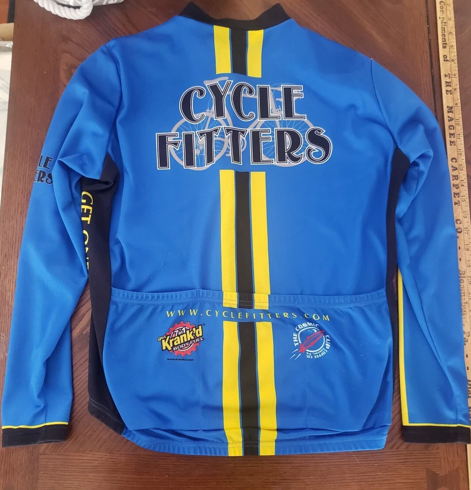 PRIMAL велосипеда Велоспорт износ куртка мужская XL синий YL молнии эластичной длинным рукавом карманы - Изображение 2 из 4