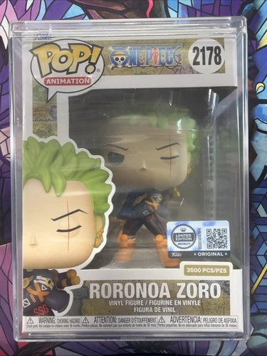 Funko Pop Roronoa Zoro Hot Topic Exclusive LE 3500 #2178 One Piece & Protector