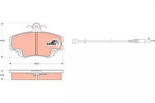 Bremsbeläge vorne TRW GDB400 RENAULT TWINGO I (C06_)