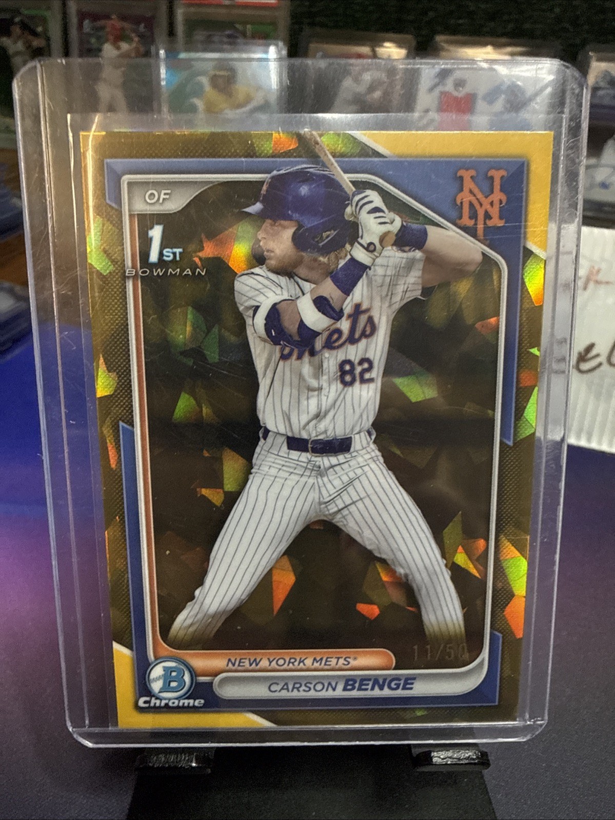 2024 Bowman Draft Sapphire Edition Carson Benge Gold /50 #BDC-28