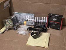 Tuffking Tattoo Machine Kit Wireless Motor Pen Gun Color Ink Power Supply Needle