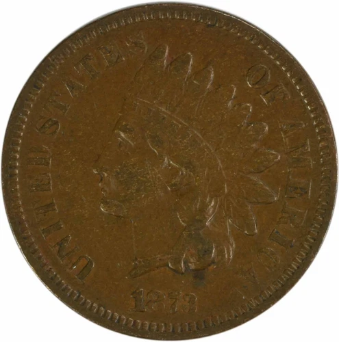1873 Indian Cent Closed 3 EF Uncertified #247