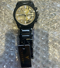 Velaro Michael Stride Skeleton Dial Quartz Black Stainless Steel Watch 29mm