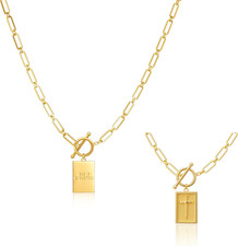 14K Gold Plated and Silver Plated Cross Necklace for Women, Non-Tarnish Faith Je