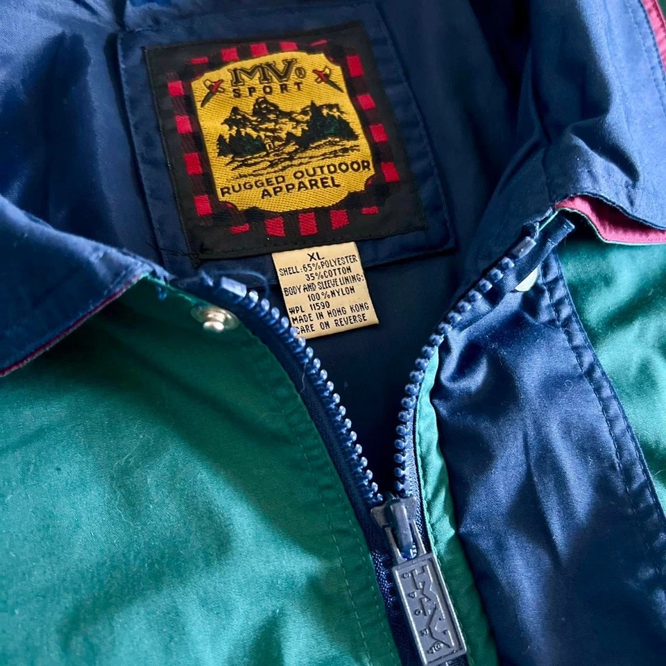 Rare 90s Sprite  Mv Sport Green Windbreaker Jacket - Image 2 of 4